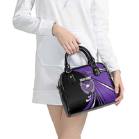 Personalized Purple Winged Golf Ball Shoulder Handbag Bold Golf Graphic Design - Wonder Print Shop
