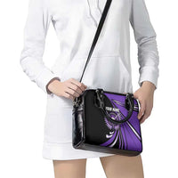 Personalized Purple Winged Golf Ball Shoulder Handbag Bold Golf Graphic Design - Wonder Print Shop