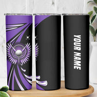 Personalized Purple Winged Golf Ball Skinny Tumbler Bold Golf Graphic Design - Wonder Print Shop