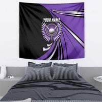 Personalized Purple Winged Golf Ball Tapestry Bold Golf Graphic Design - Wonder Print Shop