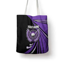Personalized Purple Winged Golf Ball Tote Bag Bold Golf Graphic Design - Wonder Print Shop