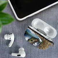 Personalized Largemouth Bass Fishing AirPods Case with Camo Reeds - Outdoor Angler Design - Wonder Print Shop