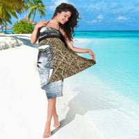 Personalized Largemouth Bass Fishing Sarong with Camo Reeds - Outdoor Angler Design - Wonder Print Shop