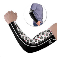 Personalized Black and White Dartboard Arm Sleeves Bullseye Target Design for Dart Players - Wonder Print Shop