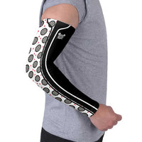 Personalized Black and White Dartboard Arm Sleeves Bullseye Target Design for Dart Players - Wonder Print Shop