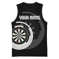Personalized Black and White Dartboard Basketball Jersey Bullseye Target Design for Dart Players - Wonder Print Shop