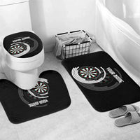Personalized Black and White Dartboard Bathroom Set Bullseye Target Design for Dart Players - Wonder Print Shop