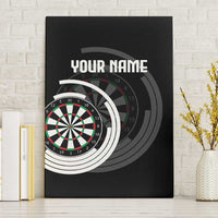Personalized Black and White Dartboard Canvas Wall Art Bullseye Target Design for Dart Players - Wonder Print Shop