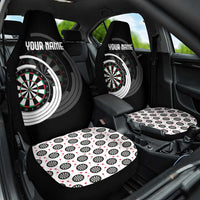 Personalized Black and White Dartboard Car Seat Cover Bullseye Target Design for Dart Players - Wonder Print Shop
