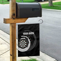 Personalized Black and White Dartboard Garden Flag Bullseye Target Design for Dart Players - Wonder Print Shop