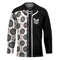 Personalized Black and White Dartboard Hockey Jersey Bullseye Target Design for Dart Players - Wonder Print Shop