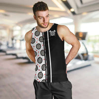 Personalized Black and White Dartboard Men Tank Top Bullseye Target Design for Dart Players - Wonder Print Shop