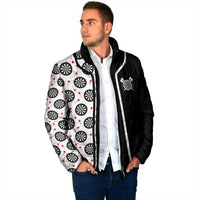 Personalized Black and White Dartboard Padded Jacket Bullseye Target Design for Dart Players - Wonder Print Shop