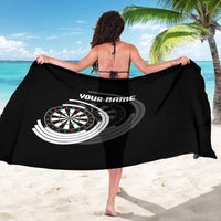 Personalized Black and White Dartboard Sarong Bullseye Target Design for Dart Players - Wonder Print Shop