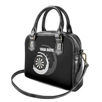 Personalized Black and White Dartboard Shoulder Handbag Bullseye Target Design for Dart Players - Wonder Print Shop