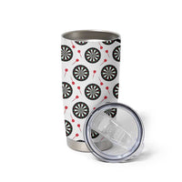 Personalized Black and White Dartboard Tumbler Cup Bullseye Target Design for Dart Players - Wonder Print Shop