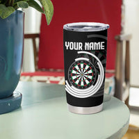 Personalized Black and White Dartboard Tumbler Cup Bullseye Target Design for Dart Players - Wonder Print Shop