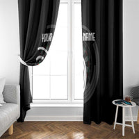 Personalized Black and White Dartboard Window Curtain Bullseye Target Design for Dart Players - Wonder Print Shop