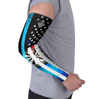 Personalized Blue Flame American Flag Dart Arm Sleeves Patriotic Dartboard Design - Wonder Print Shop