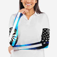 Personalized Blue Flame American Flag Dart Arm Sleeves Patriotic Dartboard Design - Wonder Print Shop
