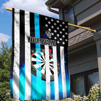 Personalized Blue Flame American Flag Dart Garden Flag Patriotic Dartboard Design - Wonder Print Shop