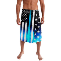 Personalized Blue Flame American Flag Dart Lavalava Patriotic Dartboard Design - Wonder Print Shop