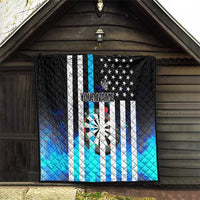 Personalized Blue Flame American Flag Dart Quilt Patriotic Dartboard Design - Wonder Print Shop