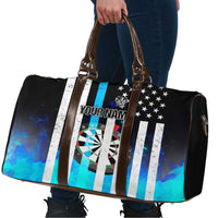 Personalized Blue Flame American Flag Dart Travel Bag Patriotic Dartboard Design - Wonder Print Shop