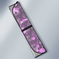 Rosa Parks Auto Sun Shade Purple Floral Pattern Civil Rights Tribute Bold Name Repeated Text Design - Wonder Print Shop