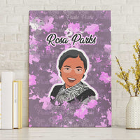 Rosa Parks Canvas Wall Art Purple Floral Pattern Civil Rights Tribute Bold Name Repeated Text Design - Wonder Print Shop