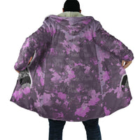 Rosa Parks Cloak Purple Floral Pattern Civil Rights Tribute Bold Name Repeated Text Design - Wonder Print Shop