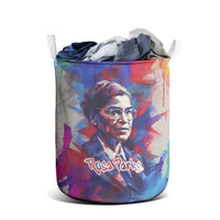 Rosa Parks Laundry Basket Red Blue Abstract Art Portrait Sitting Down to Stand Up Quote Civil Rights Tribute - Wonder Print Shop