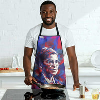 Rosa Parks Apron Red Blue Abstract Art Portrait Sitting Down to Stand Up Quote Civil Rights Tribute - Wonder Print Shop