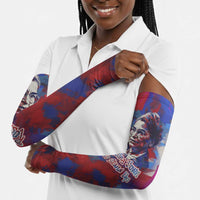 Rosa Parks Arm Sleeves Red Blue Abstract Art Portrait Sitting Down to Stand Up Quote Civil Rights Tribute - Wonder Print Shop
