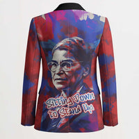 Rosa Parks Blazer Red Blue Abstract Art Portrait Sitting Down to Stand Up Quote Civil Rights Tribute - Wonder Print Shop