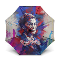 Rosa Parks Umbrella Red Blue Abstract Art Portrait Sitting Down to Stand Up Quote Civil Rights Tribute - Wonder Print Shop