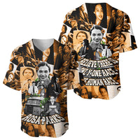 Rosa Parks Baseball Jersey Sepia Collage Design Civil Rights Icon I Believe There Is Only One Race Quote TS04