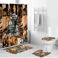 Rosa Parks Bathroom Set Sepia Collage Design Civil Rights Icon I Believe There Is Only One Race Quote - Wonder Print Shop