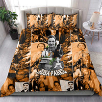 Rosa Parks Bedding Set Sepia Collage Design Civil Rights Icon I Believe There Is Only One Race Quote - Wonder Print Shop
