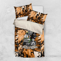 Rosa Parks Bedding Set Sepia Collage Design Civil Rights Icon I Believe There Is Only One Race Quote - Wonder Print Shop