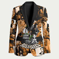 Rosa Parks Blazer Sepia Collage Design Civil Rights Icon I Believe There Is Only One Race Quote - Wonder Print Shop