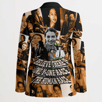 Rosa Parks Blazer Sepia Collage Design Civil Rights Icon I Believe There Is Only One Race Quote - Wonder Print Shop