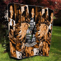 Rosa Parks Quilt Sepia Collage Design Civil Rights Icon I Believe There Is Only One Race Quote - Wonder Print Shop