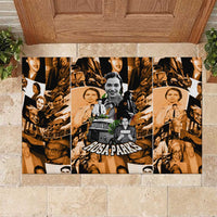 Rosa Parks Rubber Doormat Sepia Collage Design Civil Rights Icon I Believe There Is Only One Race Quote - Wonder Print Shop