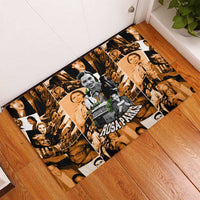 Rosa Parks Rubber Doormat Sepia Collage Design Civil Rights Icon I Believe There Is Only One Race Quote - Wonder Print Shop