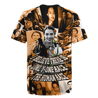 Rosa Parks Rugby Jersey Sepia Collage Design Civil Rights Icon I Believe There Is Only One Race Quote TS04
