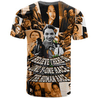 Rosa Parks T shirt Sepia Collage Design Civil Rights Icon I Believe There Is Only One Race Quote TS04