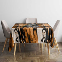 Rosa Parks Tablecloth Sepia Collage Design Civil Rights Icon I Believe There Is Only One Race Quote - undefined