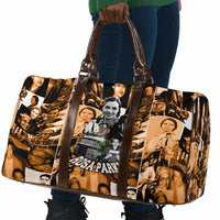 Rosa Parks Travel Bag Sepia Collage Design Civil Rights Icon I Believe There Is Only One Race Quote - Wonder Print Shop