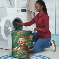 Frederick Douglass Laundry Basket Green Abstract Design Civil Rights Leader Quote on Race and Humanity - Wonder Print Shop